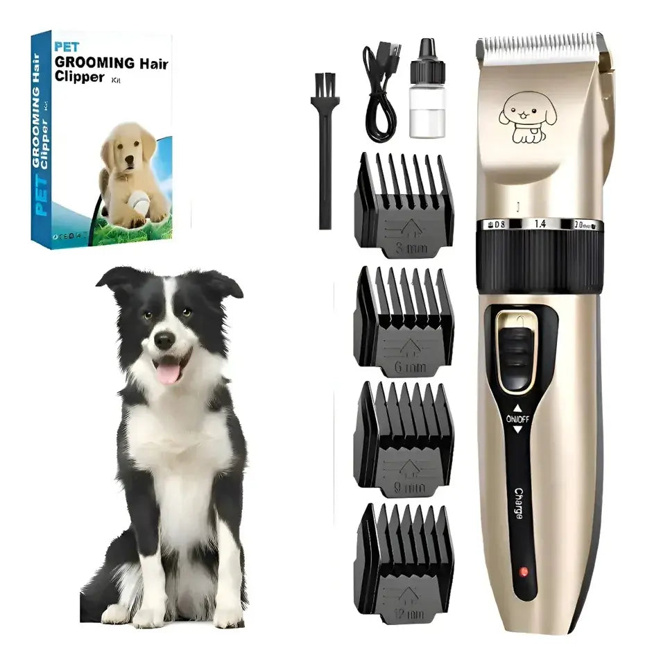 Kit completo del cortapelo para mascotas con accesorios y carga USB